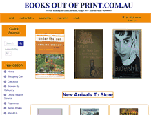 Tablet Screenshot of booksoutofprint.com.au